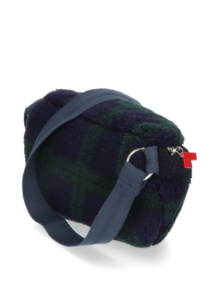 Fluffy schoudertas in blauw en groen ruit motief Jeccy Bellerose