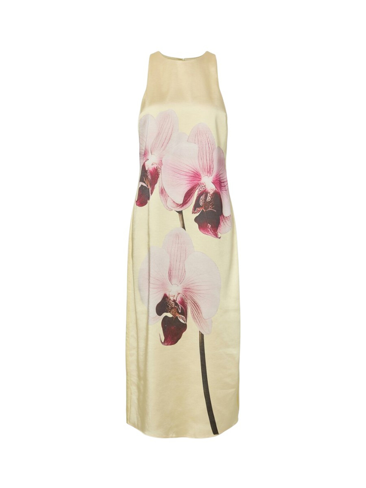 Gele jurk in bloemenprint Yasorchida Y.A.S