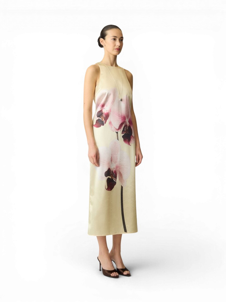 Gele jurk in bloemenprint Yasorchida Y.A.S