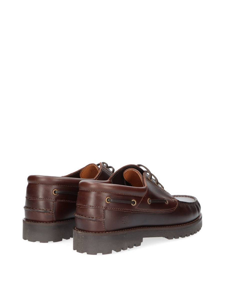 Donkerbruin lederen lage schoenen Claude Play-Boy