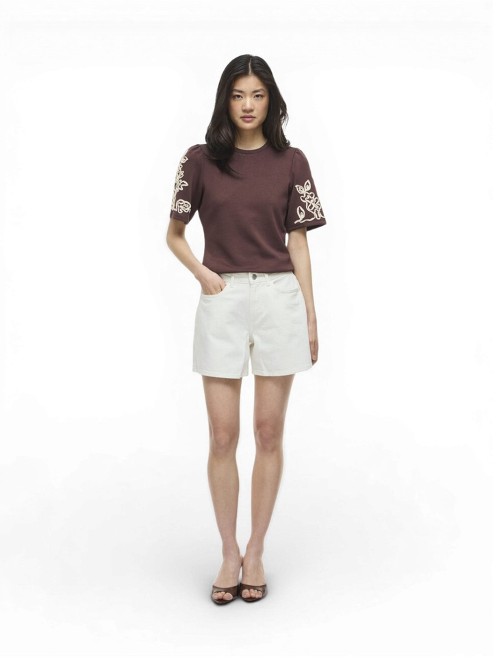 Witte korte jeans short Vila 