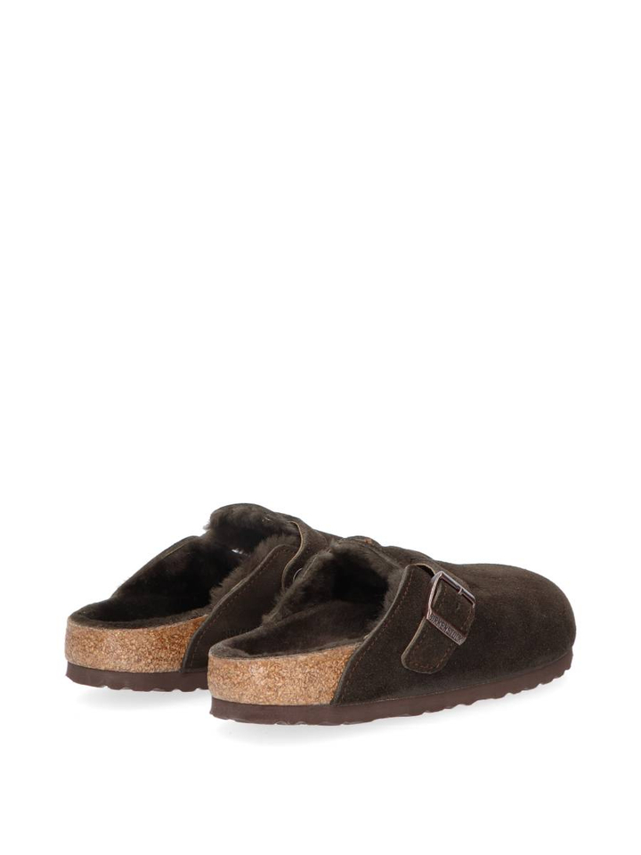 Mokka instappers Boston shearling suede Birkenstock 