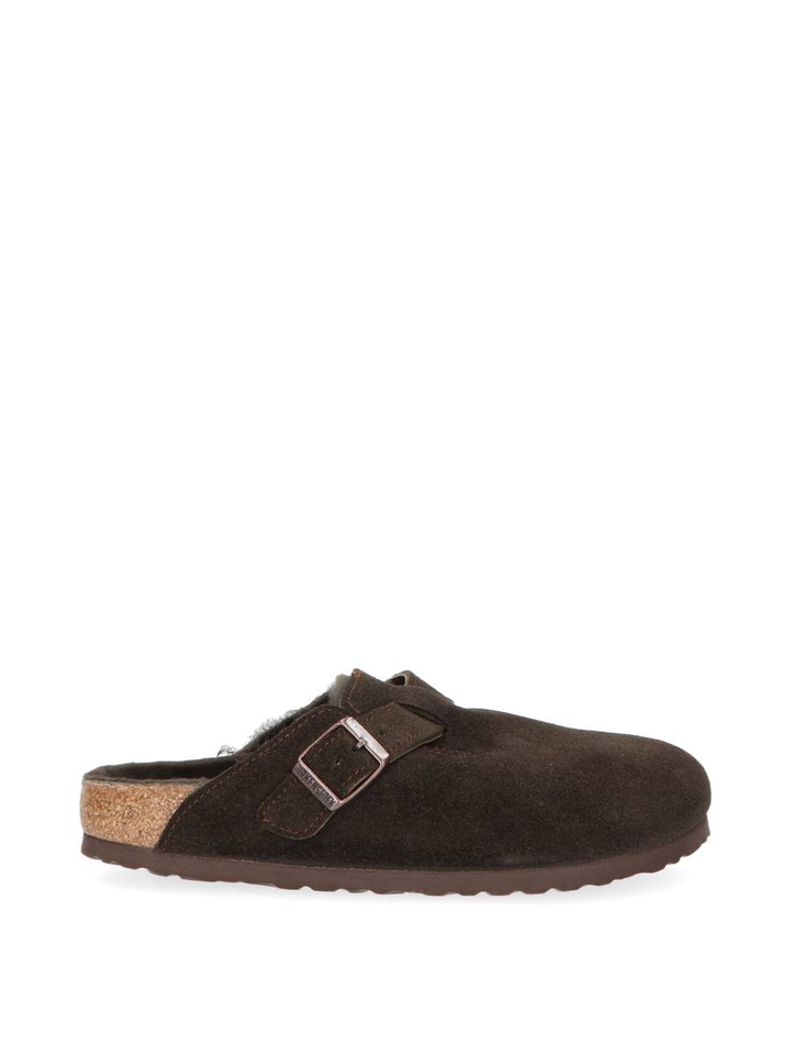 Mokka instappers Boston shearling suede Birkenstock 