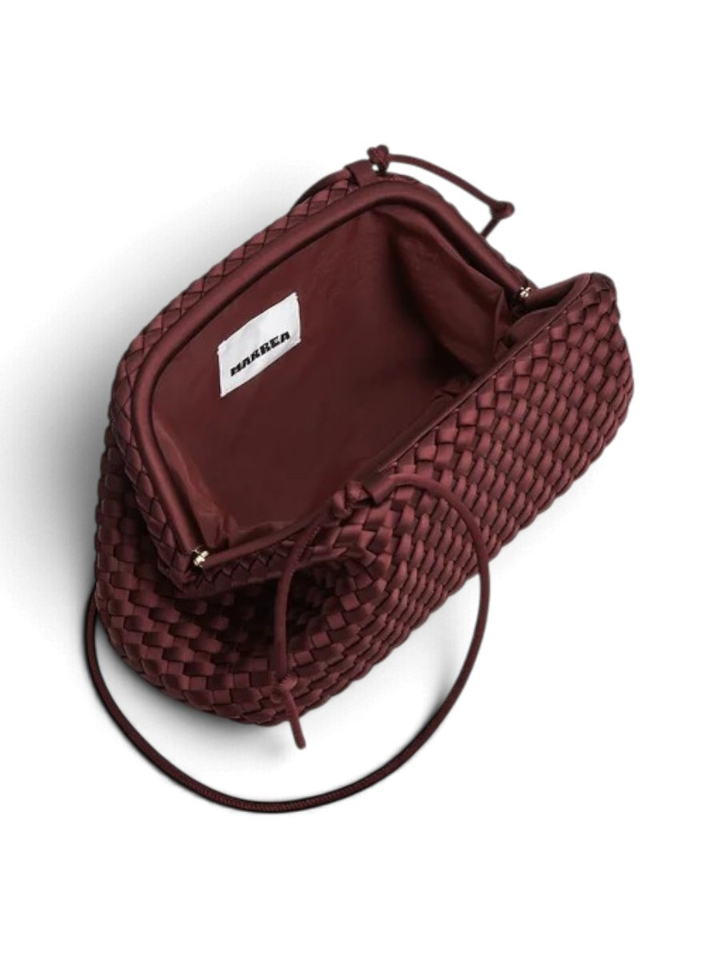 Bordeaux schoudertas Inkberry Satin POUCH Marrea
