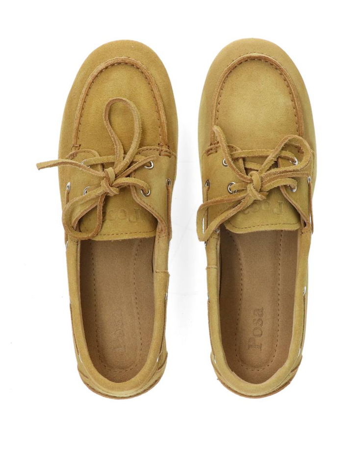 Beige boat loafers Boat Loafers Brushed Suede Posa 