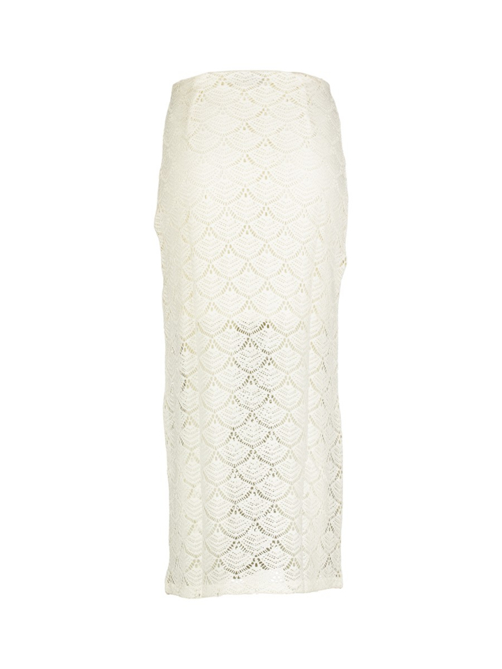 Witte rok in broderie Vila