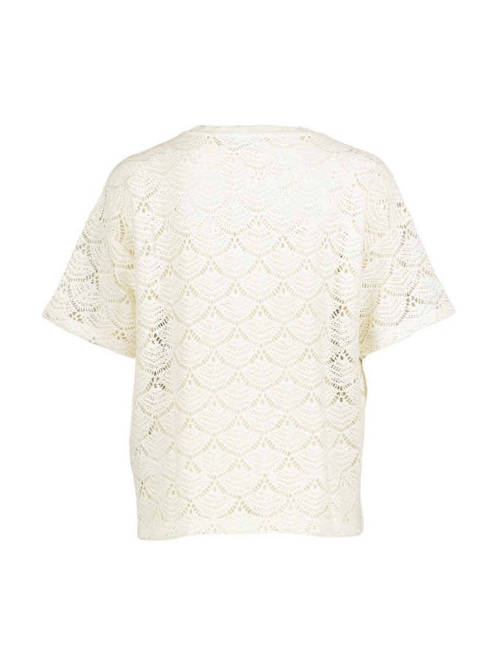 Witte T-shirt in broderie Vila 