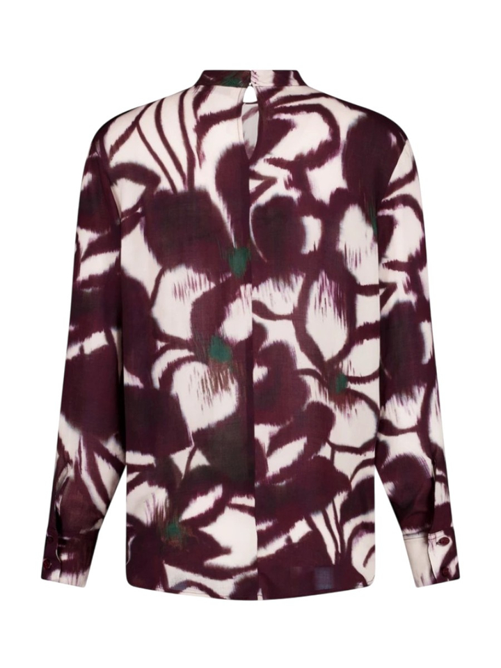 Paarse blouse met print Studio Anneloes