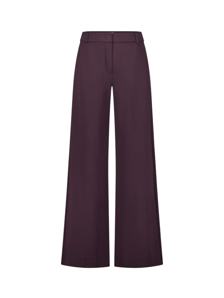 Aubergine wijde broek Studio Anneloes
