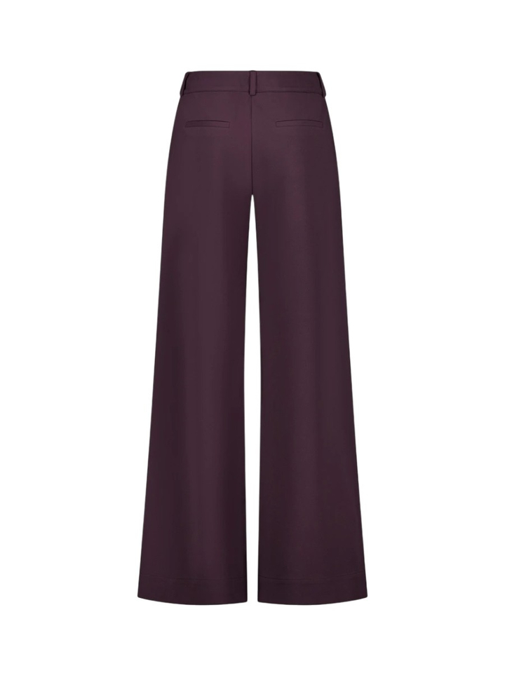 Aubergine wijde broek Studio Anneloes