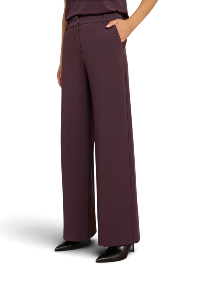 Aubergine wijde broek Studio Anneloes