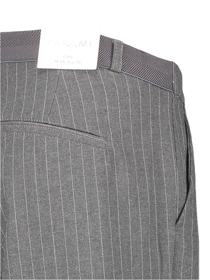Donkergrijze gestreepte broek Cloe City Para Mi