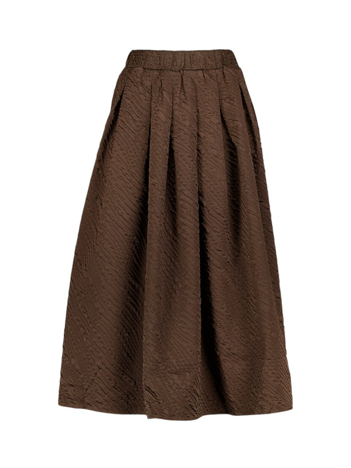 Bruin kleurige rok met structuur Yascamie Y.A.S 