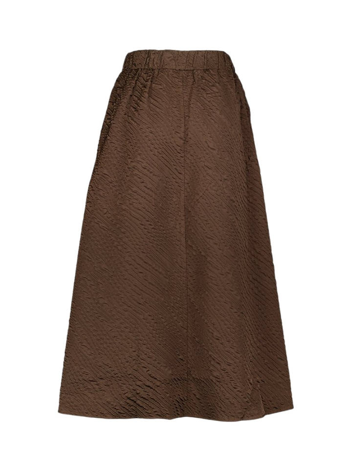 Bruin kleurige rok met structuur Yascamie Y.A.S 