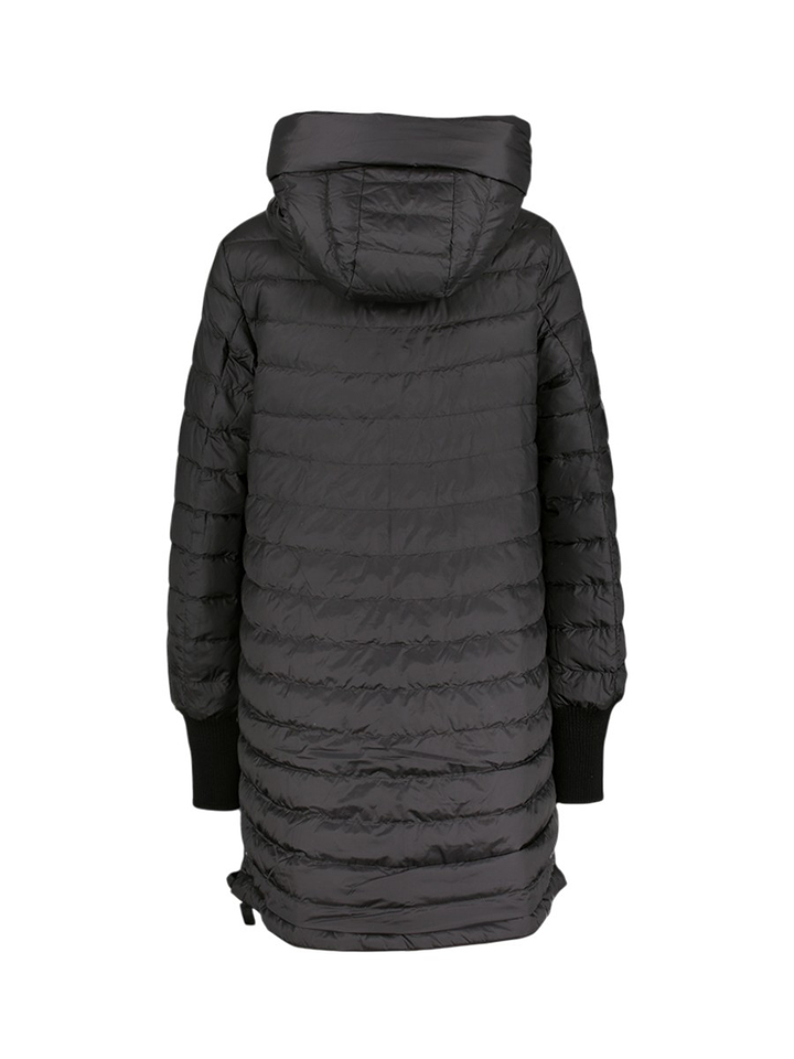 Zwarte lange winterjas Ralia Torano Duno