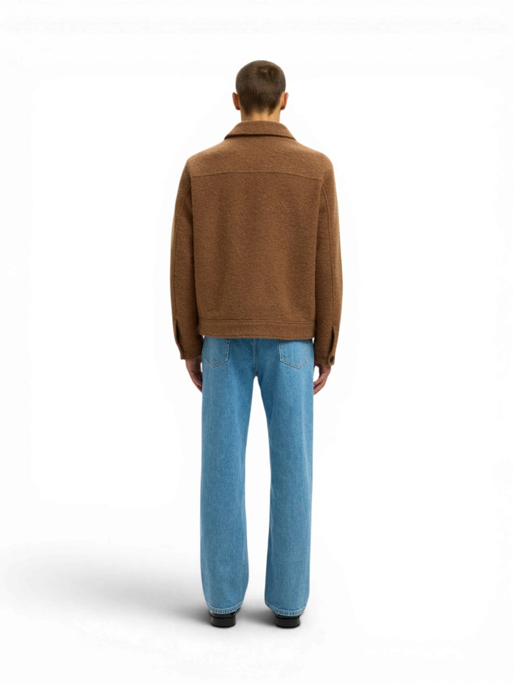 Bruine jas met zilver ritssluiting Selected Homme