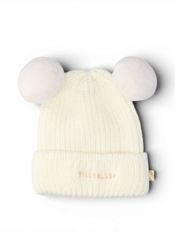 Ecru muts met pompon Billieblush 