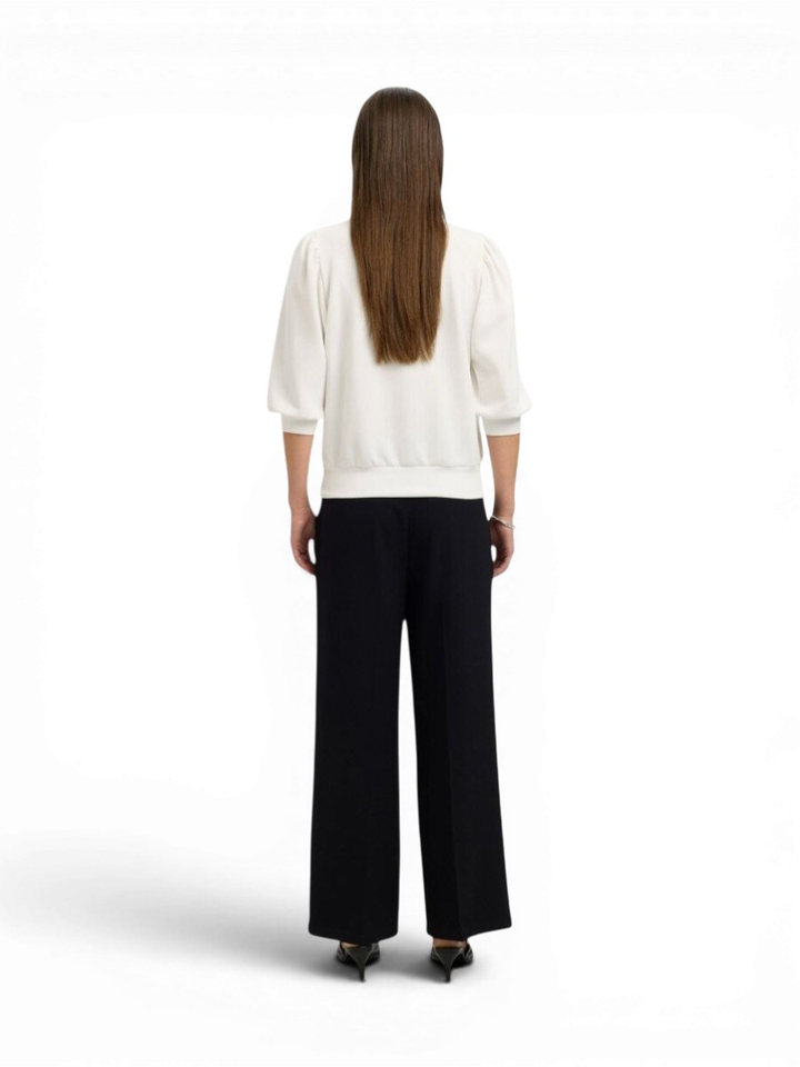 Ecru sweater met ronde hals Selected