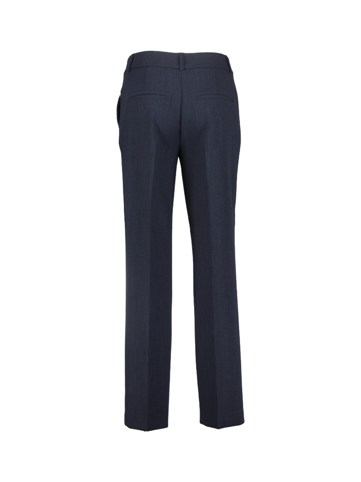 Blauwe geklede broek met licht motief Selected