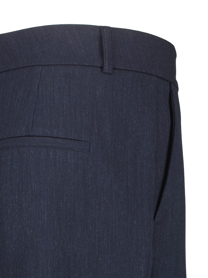 Blauwe geklede broek met licht motief Selected