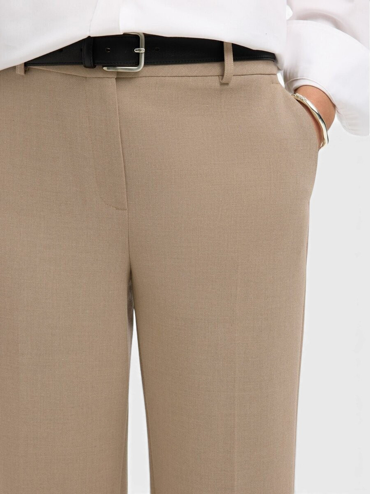 Camel melange klerige broek Selected
