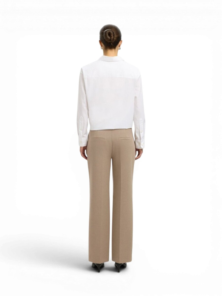 Camel melange klerige broek Selected