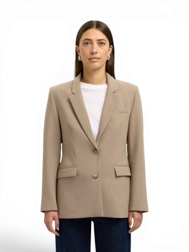 Camelkleurige blazer Selected