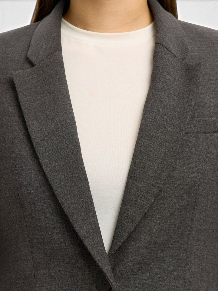 Donkergrijze geklede blazer Slfrita Selected