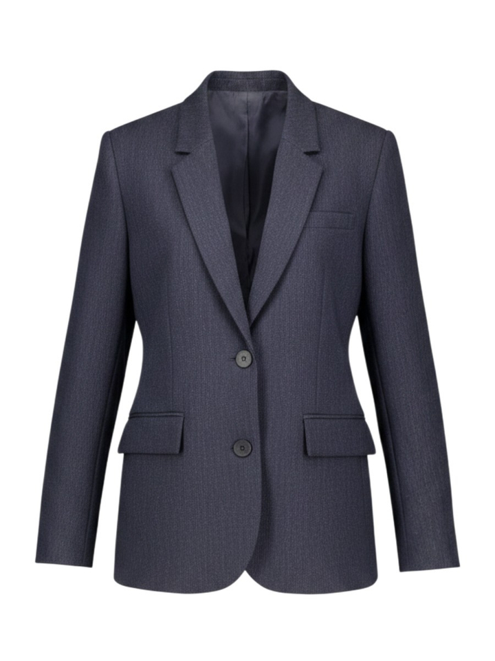 Donkerblauwe blazer met knopen Selected