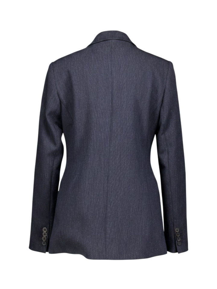 Donkerblauwe blazer met knopen Selected