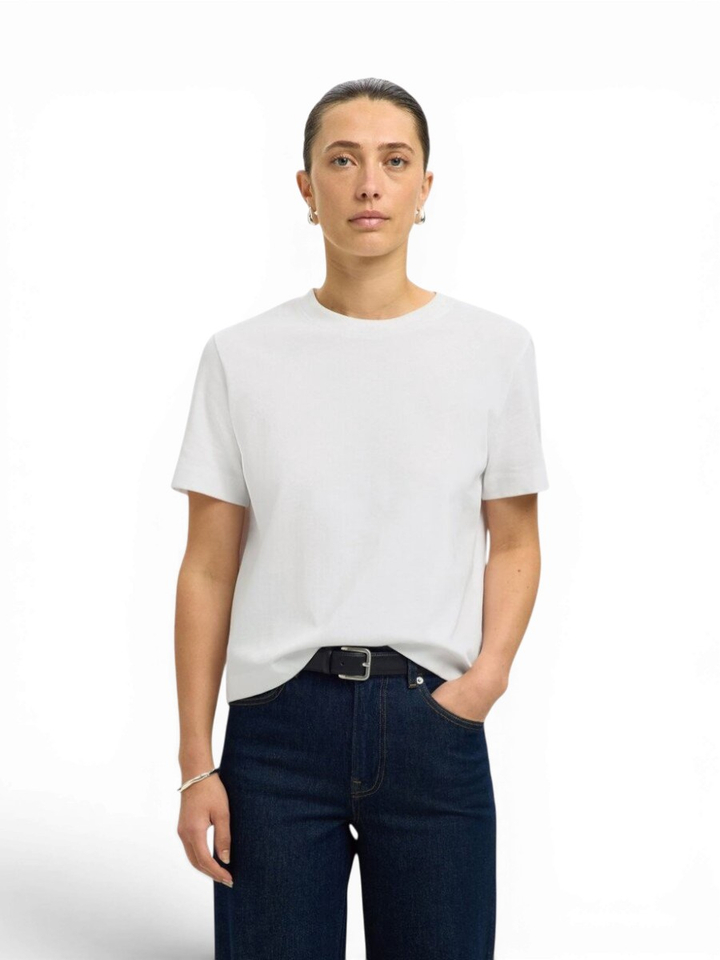 Bright White t-shirt Selected