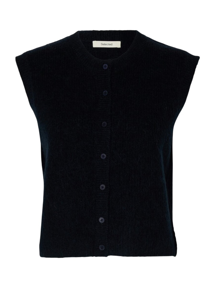 Donkerblauwe gilet zonder mouwen Slwlulu Selected