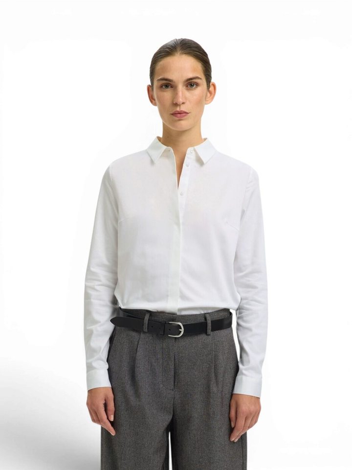 Witte bloes lange mouw Romie Selected Femme