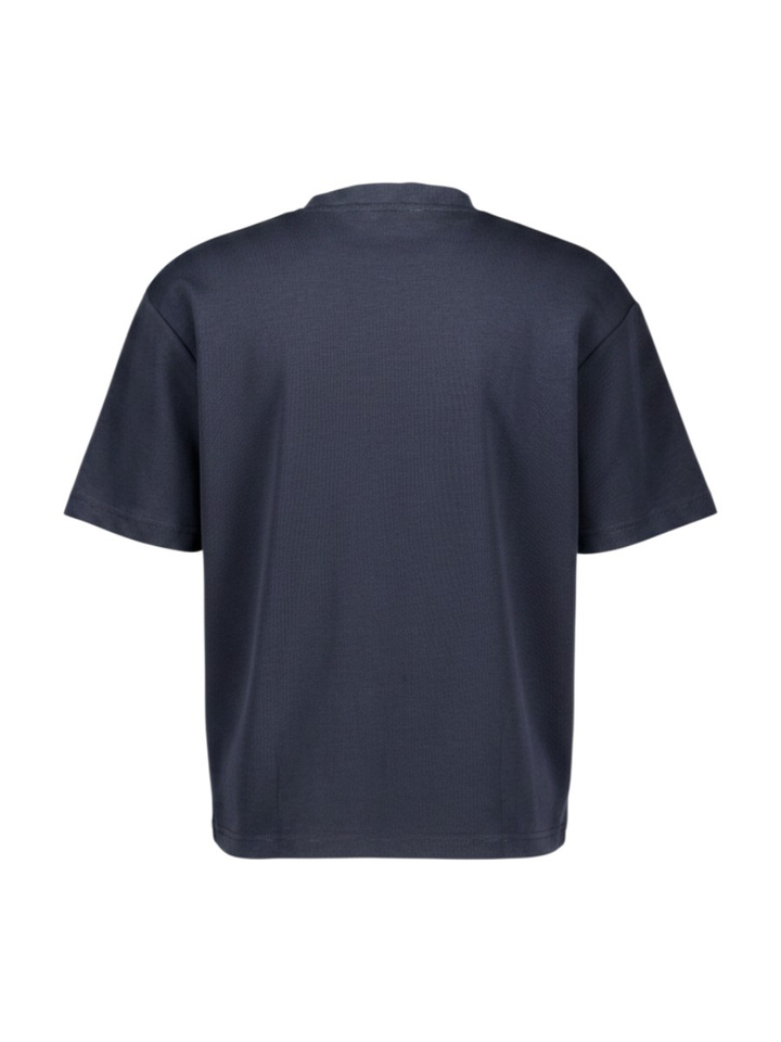 Donkerblauwe effen t-shirt Selected