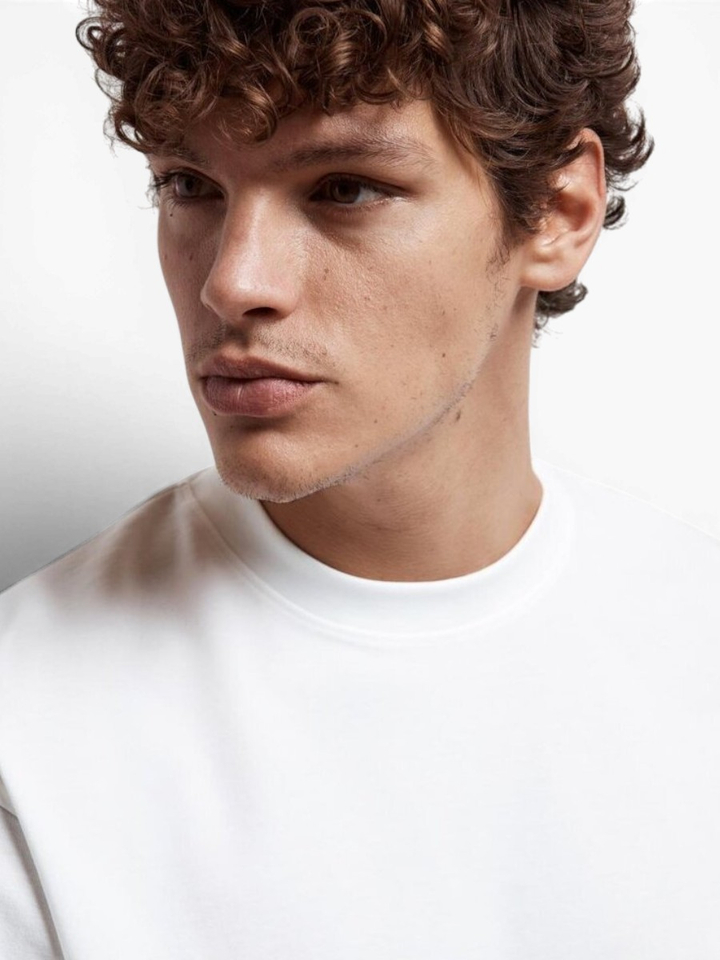 Witte effen t-shirt Selected