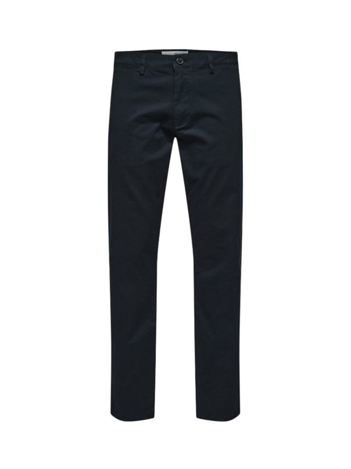 Slim fit mid rise donkerblauwe chino Selected