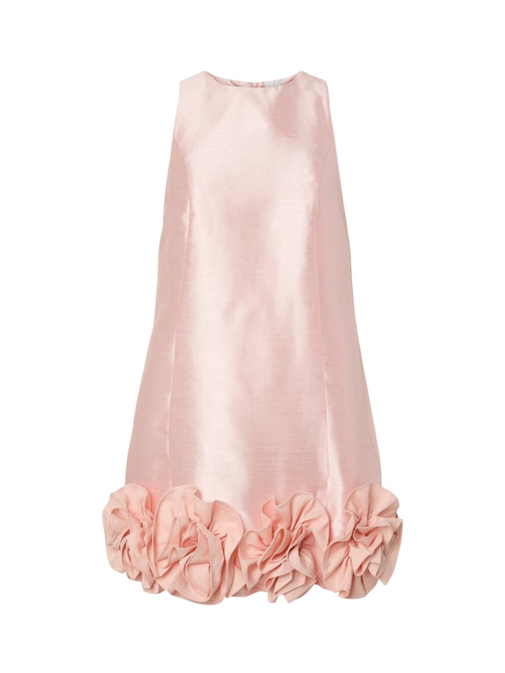 Roze jurk met bloemen detail Yasselina Y.A.S