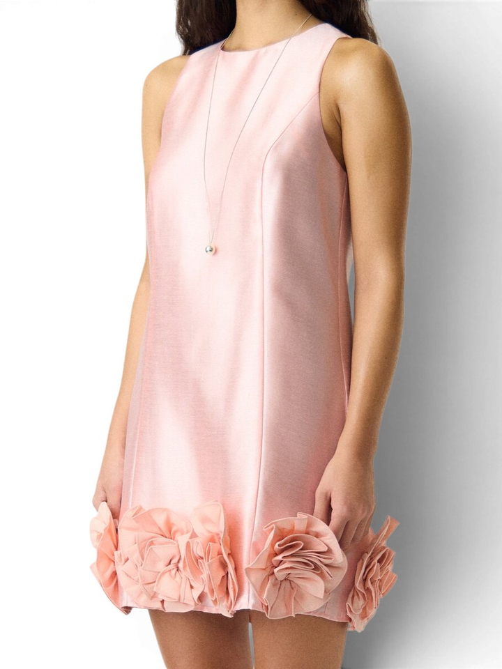 Roze jurk met bloemen detail Yasselina Y.A.S