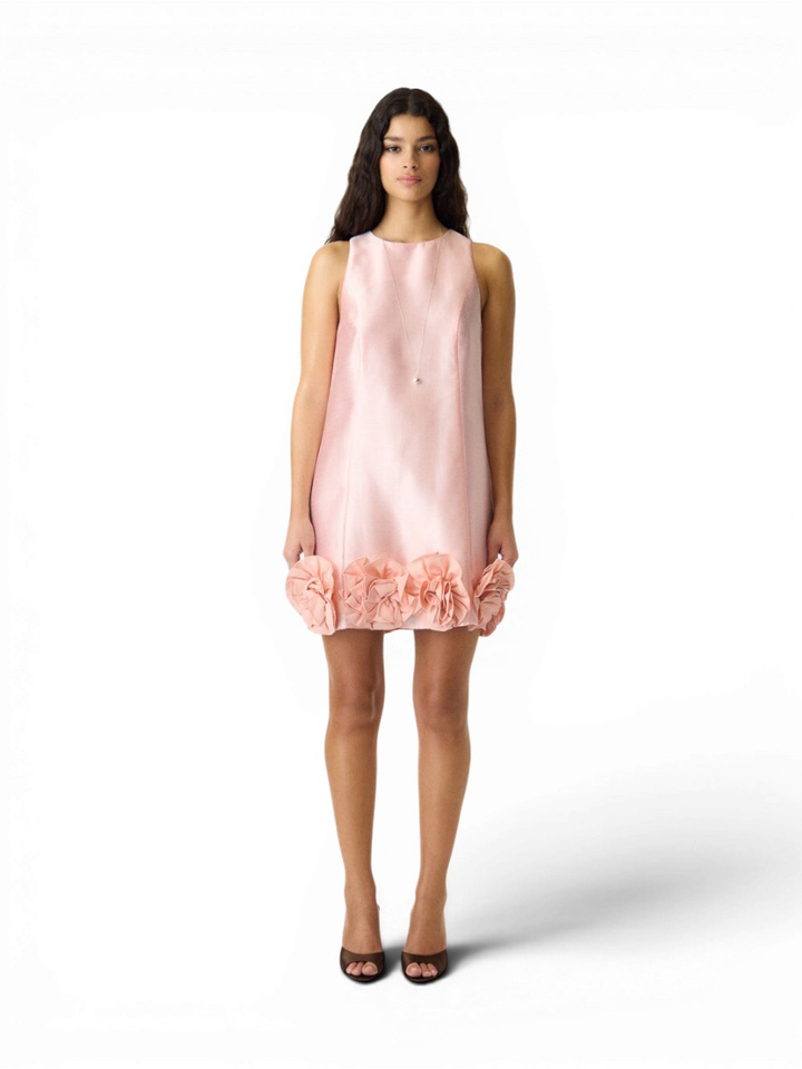 Roze jurk met bloemen detail Yasselina Y.A.S