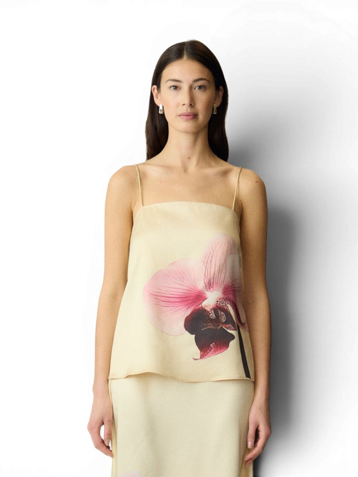 Ainse flower gele top Y.A.S