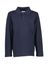 Donkerblauwe katoenen polo met lange mouwen Les Deux