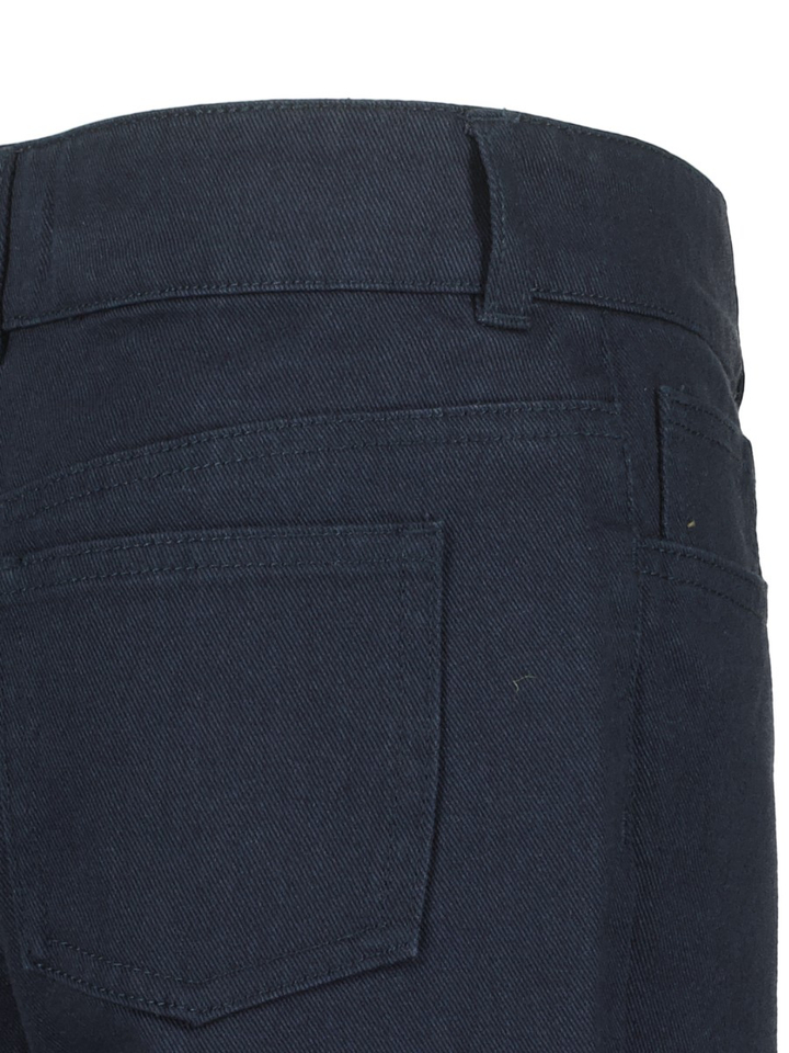 Donkerblauwe katoenen broek straight fit Les Deux