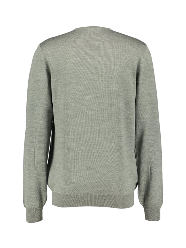 Groen grijze pull met v-hals Maerz