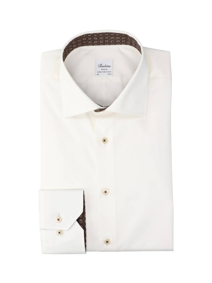 Creme kleurig katoenen hemd (regular fit) Stenstroms