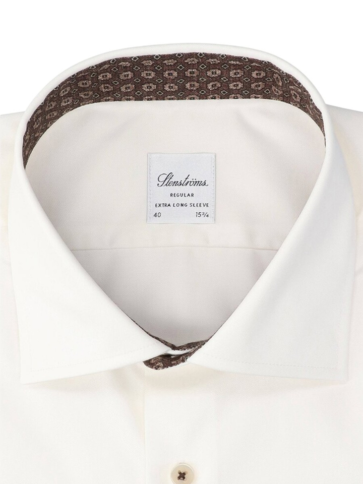 Creme kleurig katoenen hemd (regular fit) Stenstroms