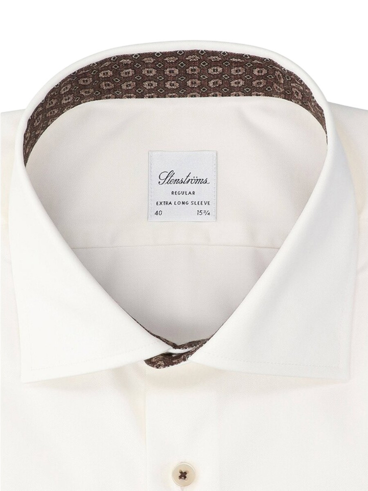 Creme kleurig katoenen hemd (regular fit) Stenstroms