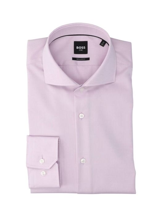 Lila katoenen hemd (regular fit) met lange mouwen Hugo Boss