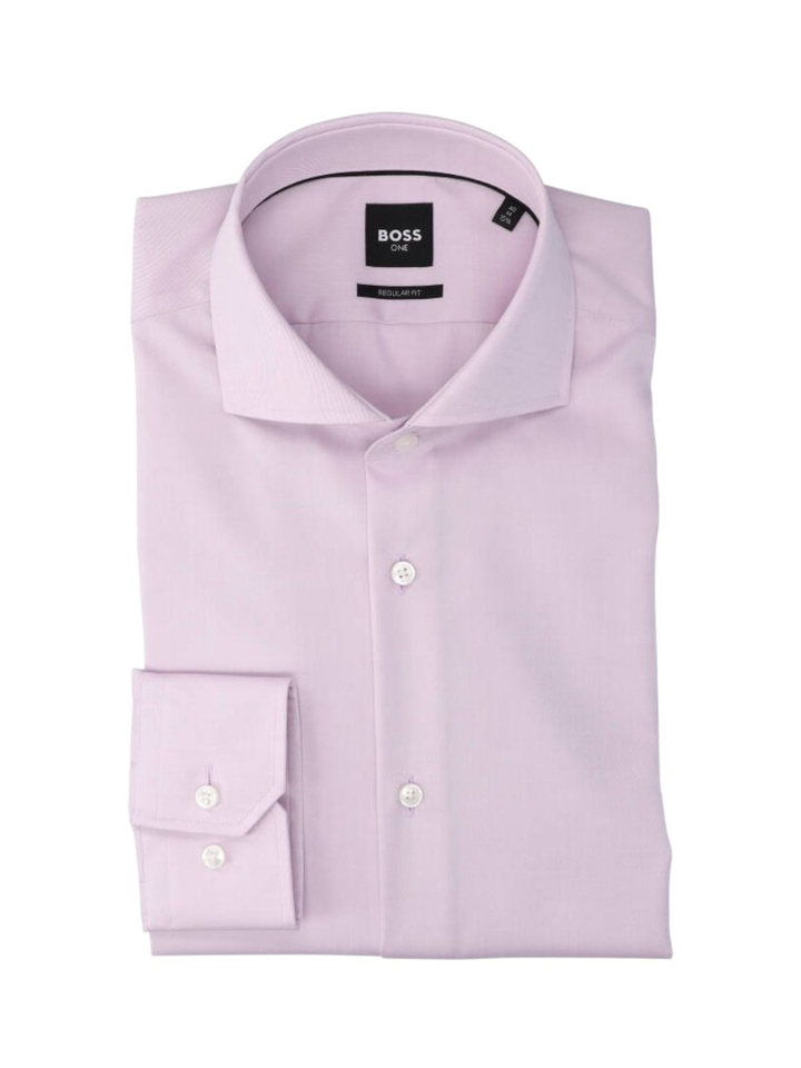 Lila katoenen hemd (regular fit) met lange mouwen Hugo Boss