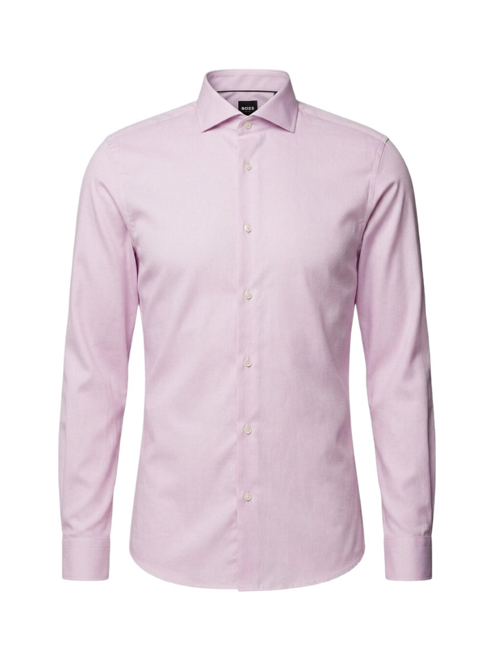 Lila katoenen hemd (slim fit) met lange mouwen Hugo Boss