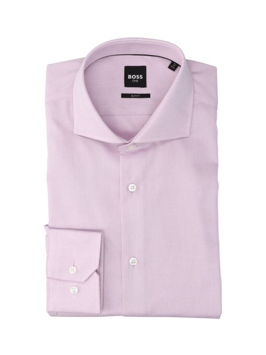 Lila katoenen hemd (slim fit) met lange mouwen Hugo Boss